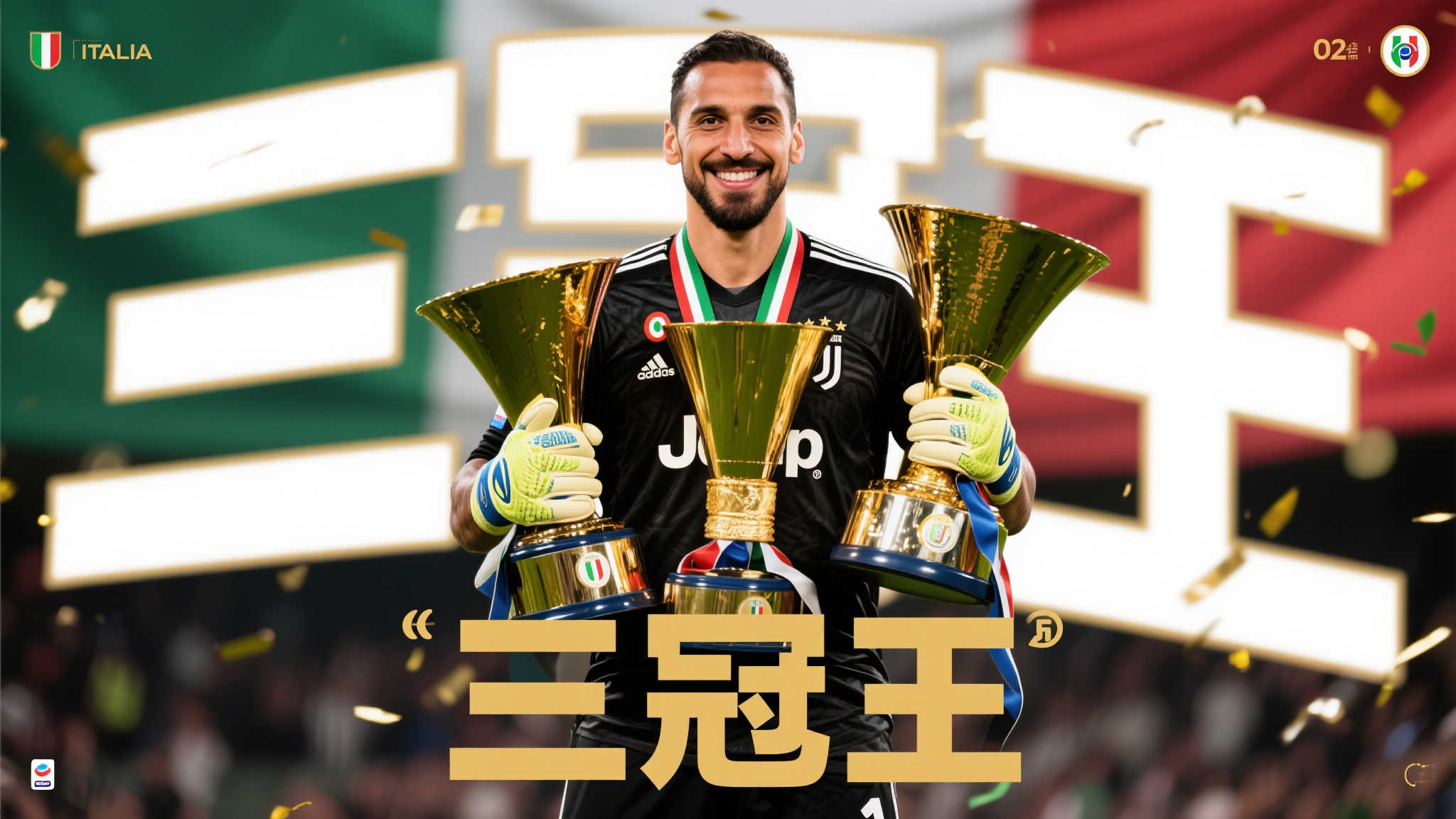 三冠荣耀:多纳鲁马社媒分享历史时刻